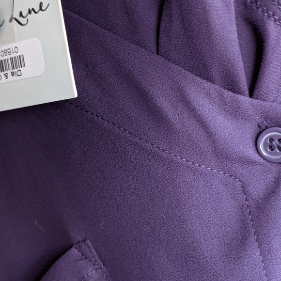 NWT 1x purple button up blouse Meera Lane - Picture 4 of 7